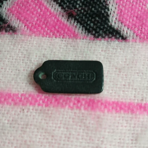 Coach Black Leather Tag Charm with Embossed Logo - Picture 4 of 4
